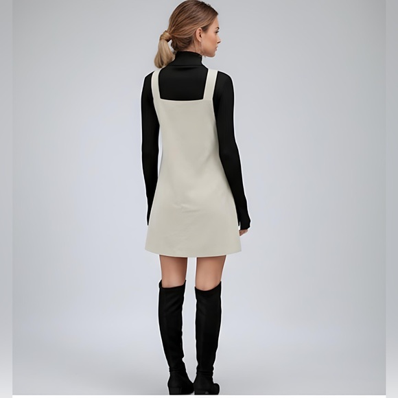 Corduroy Solid Overall Dress Without Sweater - Picture 5 of 10